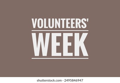 volunteers week text design illustration - Powered by Shutterstock