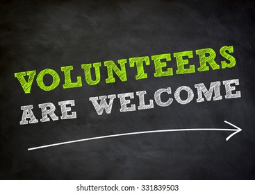 Volunteers Welcome Background Stock Illustration 331839503