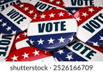 Vote badge United Sates, presidential election. Group of campaign button.