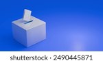 Vote box template. Space for text. 3d render.
