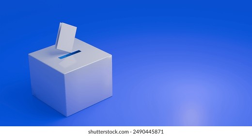 Vote box template. Space for text. 3d render.
