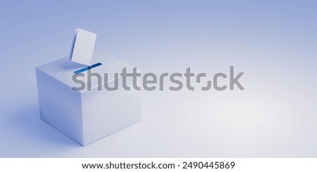 Vote box template. Space for text. 3d render.