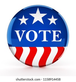 Vote Button Red White Blue Stars Stock Illustration 1158914458 ...