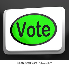 Vote Button Showing Options Voting Or Choice