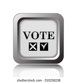 Vote icon. Internet button on white background.