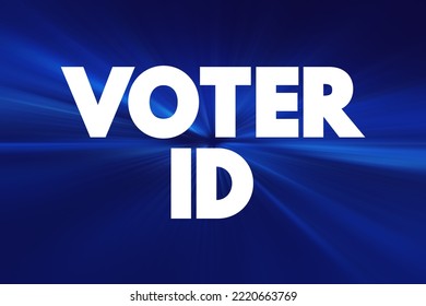 Voter ID Text Quote, Concept Background