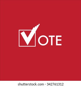 Voting Symbols Design On Red Background Stock Illustration 342761312 ...