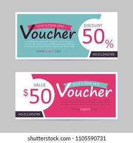 Discount Voucher Certificate Gift Card Design Stock Vector (Royalty ...