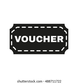 The Voucher Icon. Coupon And Gift, Offer, Discount Symbol. Flat  Illustration