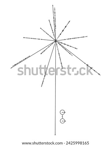 Voyager Pulsar Map Line work for tattoo 