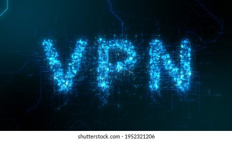 VPN, or virtual private network provides privacy, anonymity and security to users by creating a private network connection across a public network connection - 3D Illustration Rendering