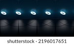VR 360 studio panorama with reflections Animation 3D hdri. 3D Illustration