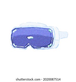 VR Goggles. It Is A Watercolor Touch.