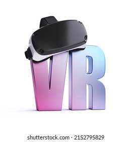 VR Headset Icon, Virtual Reality Goggles 3d Rendering