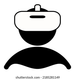 VR Virtual Augmented Mixed Reality Avatar Character Icon For Use In Business, Gaming, Or Educational Materials To Represent A Player In The Meta Verse Or Multiverse 3d Spatial Environment. 