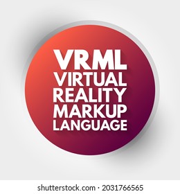 VRML - Virtual Reality Markup Language Acronym, Technology Concept Background