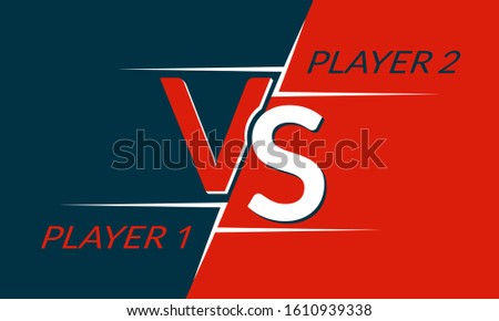 VS logo background. Versus screen for battle, game, sport team, boxing fight, match, competition. 