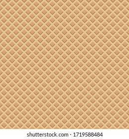 Waffle Cone Seamless Pattern - Fun Ice Cream Theme Repeating Pattern Design