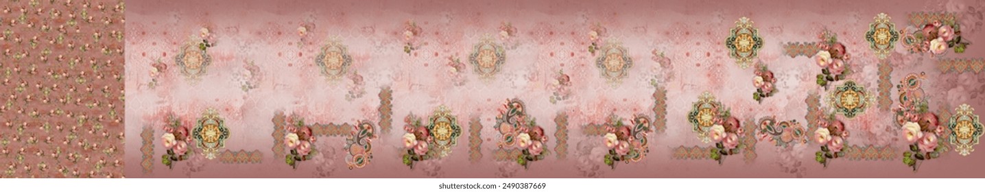 Wait less Saree Design For Digital Print on light fabric