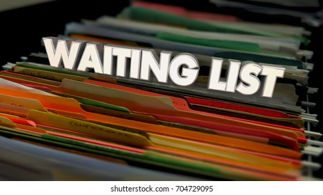 Waiting List Backlog Files Folders 3d Illustration