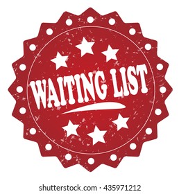 Waiting List Grunge Stamp