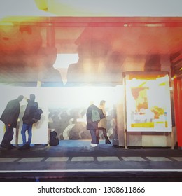 Waiting for the subway