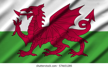 Wales Waving Flag Stock Illustration 574651285 | Shutterstock