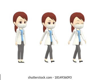 女性 日本人 白衣 のイラスト素材 画像 ベクター画像 Shutterstock