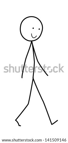 how to draw a stickman walking