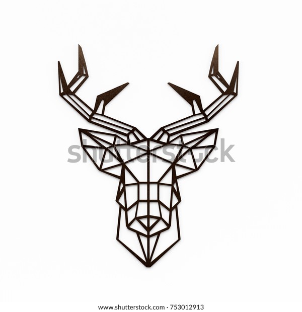 Wall Art Deer Head Wall Decoration Stock Illustration 753012913