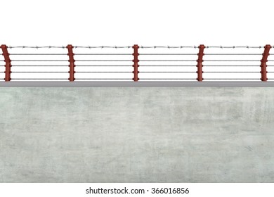 Wall With Barbed Wire