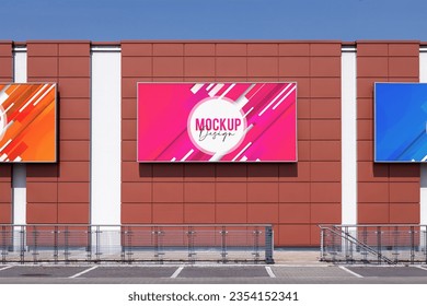 A wall billboard mockup design 