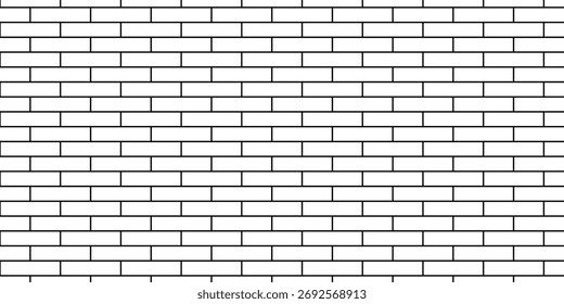 Wall Brick Vector black and white wallpeper. 