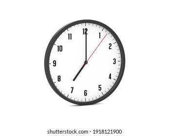 Wall clock on a white background. 3d Illustration.