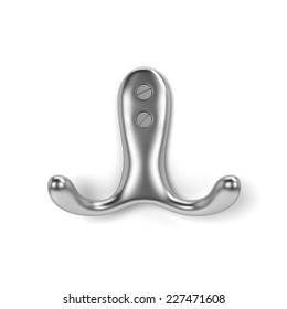 Wall hook. 3d illustration isolated on white background 