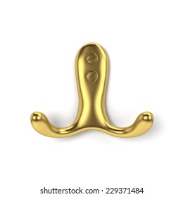 Wall hook. 3d illustration isolated on white background 