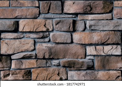 Wall masonry of large natural stones of different sizes,Abstract geometric background of concrete.Abstract background with stone texture in black and white. 3D illustration