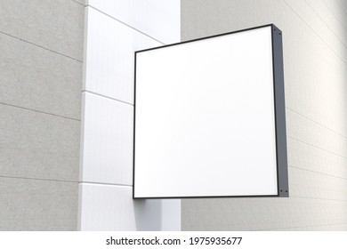 Wall Mount Sign Facade Board Mockup Stock Illustration 1975935677 ...