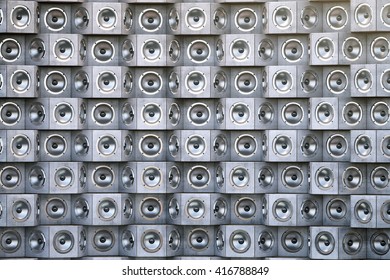 Wall Of Musical Speakers