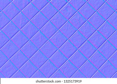 Wall With Squares In Normal Map