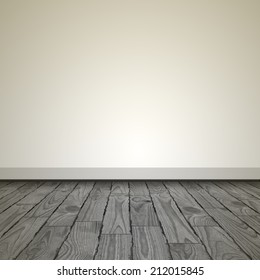 wall and wooden floor black & white - Shutterstock ID 212015845