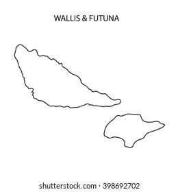 Wallis And Futuna Map Outline