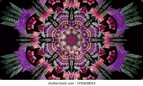 Wallpaper background illustration cgi kaleidoscope Love 3D psychedelic loop with trippy motion loop new age visual animation for spiritual awakening yoga zen tunnel third eye chakra