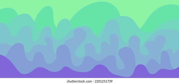 Wallpaper Digital Water Colour And Funk Green And Purple