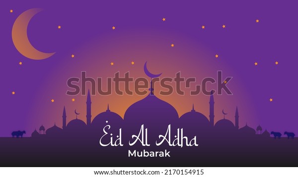 Wallpaper Eid Al Adha Purple Color Stock Illustration 2170154915 ...