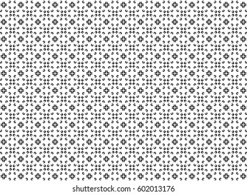 Vector Monochrome Seamless Pattern Black White Stock Vector (Royalty ...