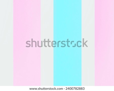 Wallpaper pattern made of turquoise, pink, and white vertical stripes. Copy space. Pastel color palette. Background pattern.