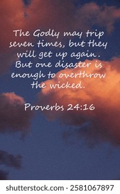 A wallpaper with Proverbs 24:16