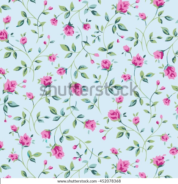 壁紙のビンテージピンクの花柄 のイラスト素材