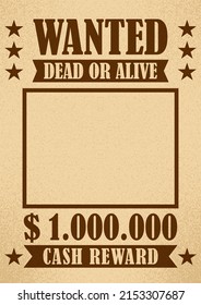 Wanted Dead Alive Cash Reward Grunge Stock Illustration 2153307687 ...